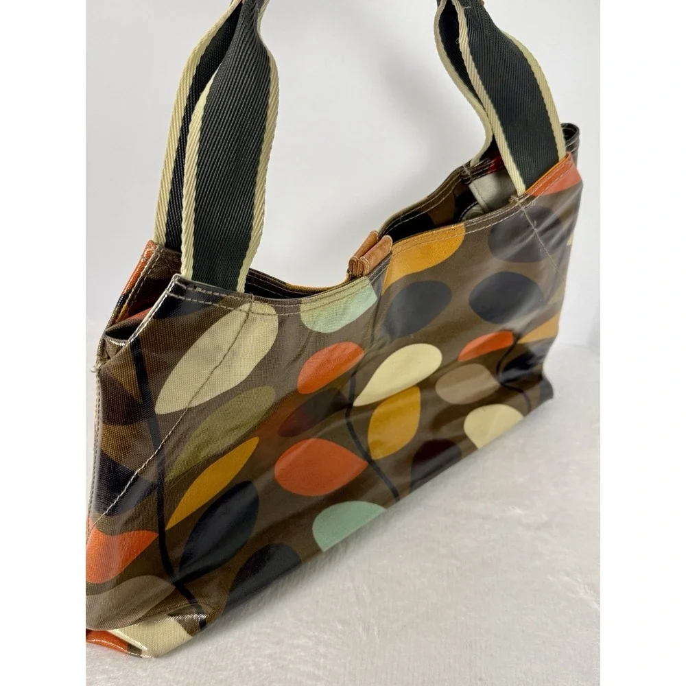 Orla Kiely Etc PVC Tote Bag Retro Stem Leaf Print Shoulder Handbag